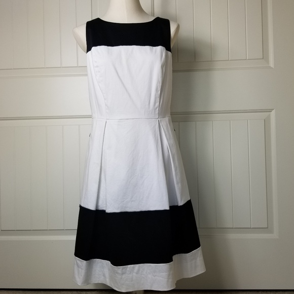 White House Black Market Dresses & Skirts - WHBM Colorblock Pleated A Line Cotton Dress 12